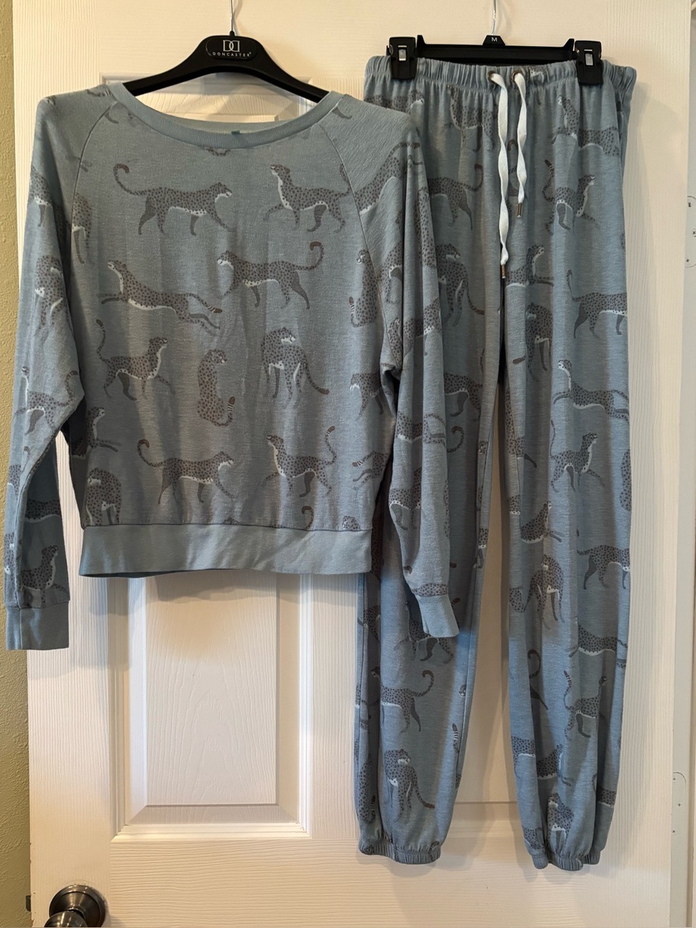 Honeydew Blue Leopard Print Pajama Set - Comfortable Sleepwear